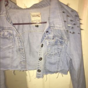 Spiked jean jacket
